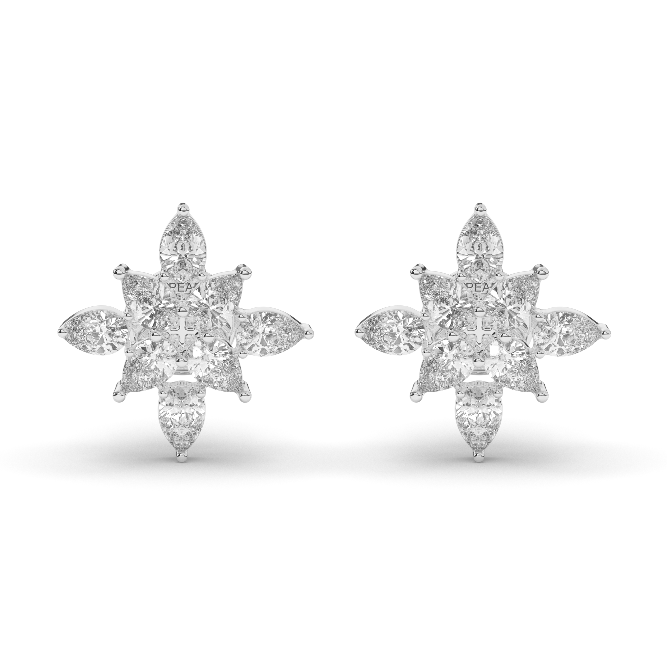 Charming Pear-Shaped Lab-Grown Diamond Clusters - Pear Jewels